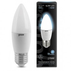 Лампа Gauss LED Свеча E27 6.5W 550lm 4100К 1/10/100 103102207