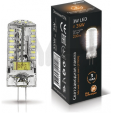 Лампа Gauss LED G4 AC150-265V 3W 230lm 2700K силикон 1/20/200 107707103