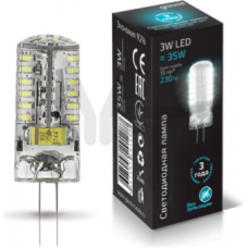 Лампа Gauss LED G4 AC150-265V 3W 240lm 4100K силикон 1/20/200 107707203