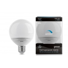 Лампа Gauss LED G95-dim 14W E27 2700K диммируемая 1/10/40 EB136102114-D