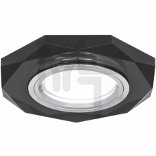 Светильник Gauss Mirror RR014 Восемь гран. Кристал черный/Хром, Gu5.3 1/50 RR014