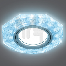 Светильник Gauss Backlight BL066 Восемь гран. Белый/Серебро/Хром, Gu5.3, LED 4100K 1/40 BL066