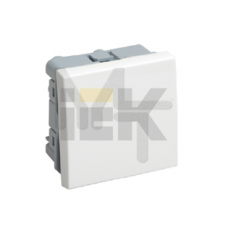 ВКО-21-00-П Выключатель одноклавишный (на 2 модуля) ПРАЙМЕР белый IEK CKK-40D-VO2-K01