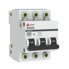 Автоматический выключатель 3P 32А (C) 4,5кА ВА 47-29 EKF Basic mcb4729-3-32C
