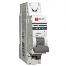 Автоматический выключатель 1P 10А (D) 6кА ВА 47-63 EKF PROxima mcb4763-6-1-10D-pro