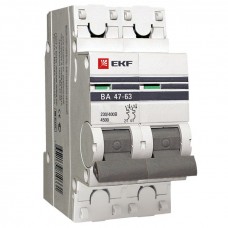 Автоматический выключатель 2P 8А (C) 4,5kA ВА 47-63 EKF PROxima mcb4763-2-08C-pro