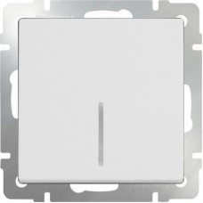 Выключатель одноклавишный с подсветкой (белый) / WL01-SW-1G-LED / W1110101 a051110