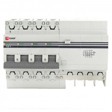 Дифференциальный автомат АД-4 25А/30мА (хар. C, AC, электронный, защита 270В) 4,5кА EKF PROxima DA4-25-30-pro