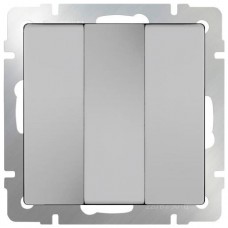 Выключатель трехклавишный / WL06-SW-3G (серебряный) / W1130006 a051503