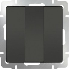 Выключатель трехклавишный / WL07-SW-3G (серо-коричневый) / W1130007 a051227