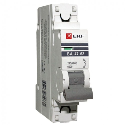 Автоматический выключатель 1P 10А (C) 6кА ВА 47-63 EKF PROxima mcb4763-6-1-10C-pro