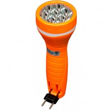 TL040 аккумуляторный фонарь ручной 7LED 0,6W 230V/50Hz, оранжевый, 226*45*45мм 12955