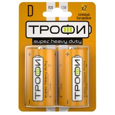 Батарейки Трофи R20-2BL Б0023143