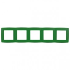 12-5005-27 ЭРА Рамка на 5 постов, Эра12, зелёный (10/100/1600) Б0019424