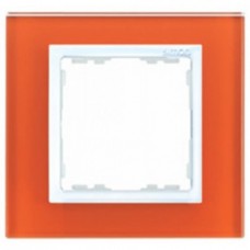 Рамка декоративная, 1 пост, S82 Nature, Стекло, оранжевый-белый 82617-65