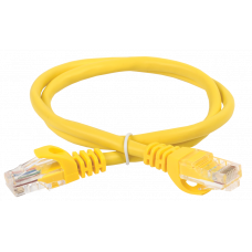 ITK Коммутационный шнур (патч-корд), кат.5Е UTP, 1м, желтый PC05-C5EU-1M