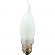 Лампа светодиодная LB-78 6LED(3.5W) 230V E27 6400K свеча на ветру матовая хром 25369