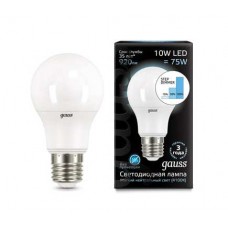 Лампа Gauss LED A60 10W E27 920lm 4100K step dimmable 1/10/50 102502210-S