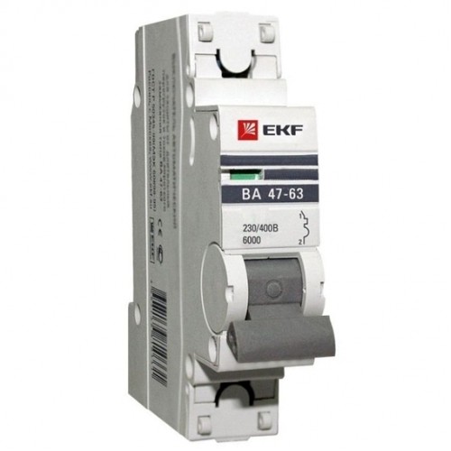 Автоматический выключатель 1P 16А (B) 6кА ВА 47-63 EKF PROxima mcb4763-6-1-16B-pro