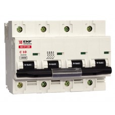Автоматический выключатель 4P 25А (C) 10kA ВА 47-100 EKF PROxima mcb47100-4-25C-pro