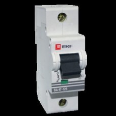 Автоматический выключатель 1P 80А (C) 15кА ВА 47-125 EKF PROxima mcb47125-1-80C