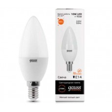 Лампа Gauss LED Elementary Свеча 10W E14 710lm 3000K 1/10/100 33110