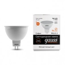 Лампа Gauss LED Elementary MR16 GU5.3 9W 640lm 3000K 1/10/100 13519