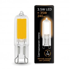 Лампа Gauss LED G9 AC220-240V 3.5W 240lm 3000K Glass 1/10/200 107809103