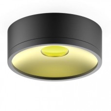LED светильник накладной  HD027 17W (черный/золото) 3000K 140х50,1100лм, 1/30 HD027