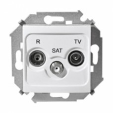 Розетка R-TV-SAT одиночная, винтовой зажим, белый 1591466-030
