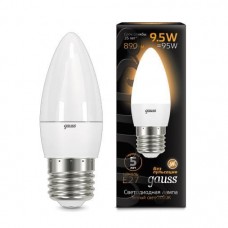 Лампа Gauss LED Свеча E27 9.5W 890lm 3000К 1/10/100 103102110