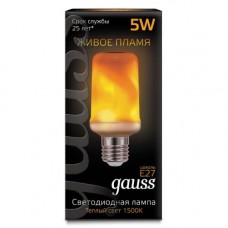 Лампа Gauss LED T65 Flame 5W E27 20-80lm 1500K 1/10/100 157402105