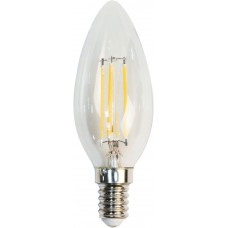 Лампа светодиодная LB-58 4LED(5W) 230V E14 6400K филамент свеча 25574