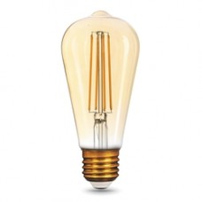 Лампа Gauss LED Filament ST64 Flexible E27 6W Amber 360lm 2400К 1/10/40 157802006