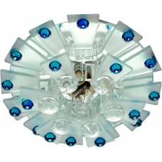 Светильник 1560 JCD9 Max35W G9 прозрачный-матовый - голубой, прозрачный 28434