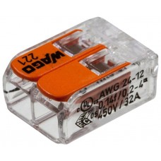 Клеммы WAGO 221-412 (2х4,0мм2 с рычажком) упаковка 100шт. 67511