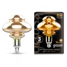 Лампа Gauss LED Vintage Filament Flexible BD160 8W E27 160*210mm Gray 2400K 1/6 162802008