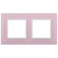 14-5103-30 ЭРА Рамка на 3 поста, стекло, Эра Elegance, розовый+бел Б0034520
