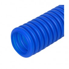 Труба гофрированная ПНД защитная для МПТ (пешель) синяя д25/18,3 (50м/2600м уп/пал) Промрукав PR02.0096