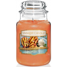 Свеча большая в стеклянной банке Персик на гриле и ваниль Grilled Peaches & Vanilla 623 гр / 110-150 часов 1611844E