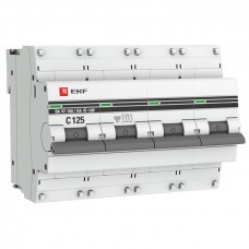 Автоматический выключатель 4P 80А (D) 10kA ВА 47-100 EKF PROxima mcb47100-4-80D-pro