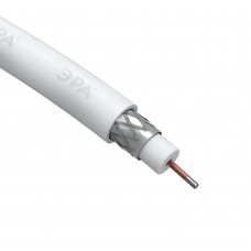 RL-32-PVC100 Коаксиальный кабель CCS   ЭРА  RG-6U, 75 Ом, CCS/(оплётка Al 32%), PVC, цвет белы Б0044595