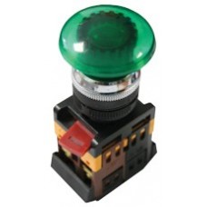 Кнопка AELA-22 зеленая с подсветкой NO+NC 380В Грибок EKF PROxima pbn-aela-1g-380