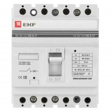 Выключатель автоматический ВА-99  125/125А 4P 25кА EKF PROxima mccb99-125-125-4P