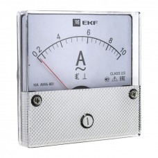 Амперметр AMA-801 аналоговый на панель (80х80) круглый вырез 1000А трансф. подкл. EKF ama-801-1000