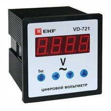 VD-721 Вольтметр цифровой на панель (72х72) однофазный EKF PROxima vd-721