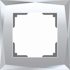 Рамка на 1 пост / WL08-Frame-01  (зеркальный) / W0011220 a051017