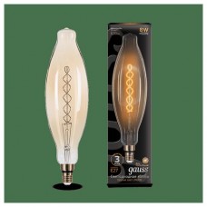 Лампа Gauss LED Vintage Filament BT120 8W E27 120*420mm Amber 780lm 2400K 155802008