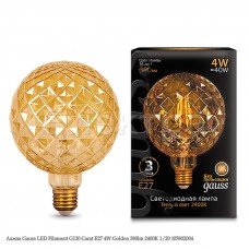 Лампа Gauss Filament G120 4W 380lm 2400К Е27 golden LED 105802004